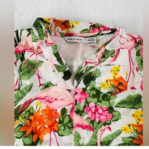 Janie and Jack Cabana Baby Romper Flamingo 6-12 months